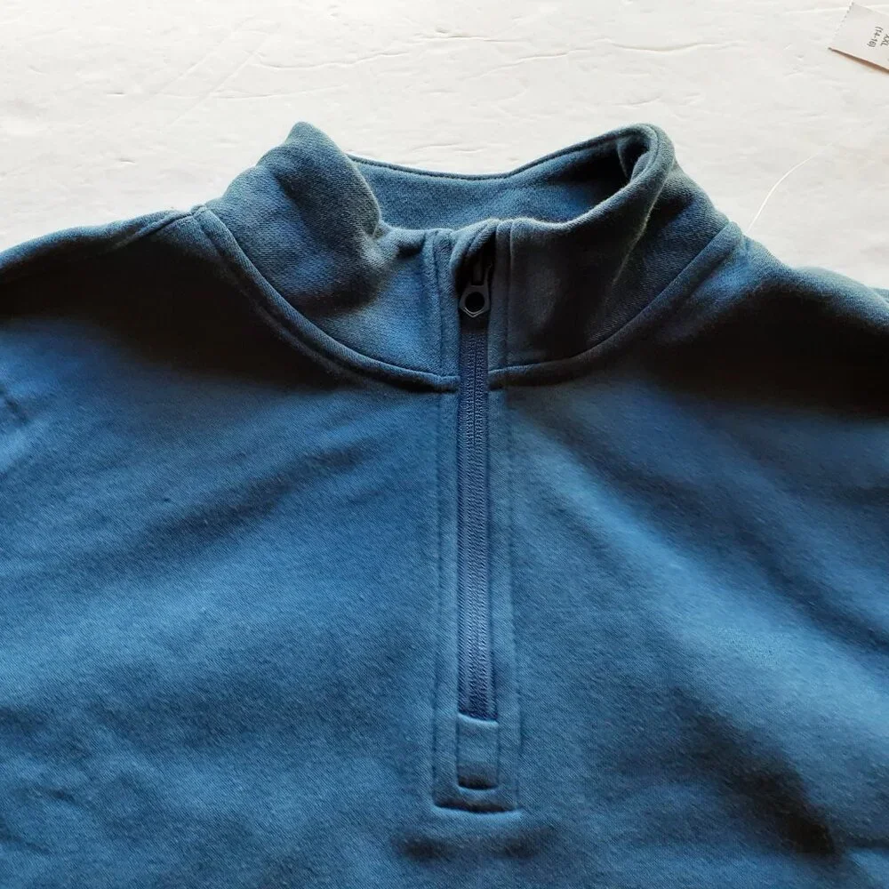 Gap Boys Sweatshirt Blue Quarter Zip Pullover XXL 14-16 New